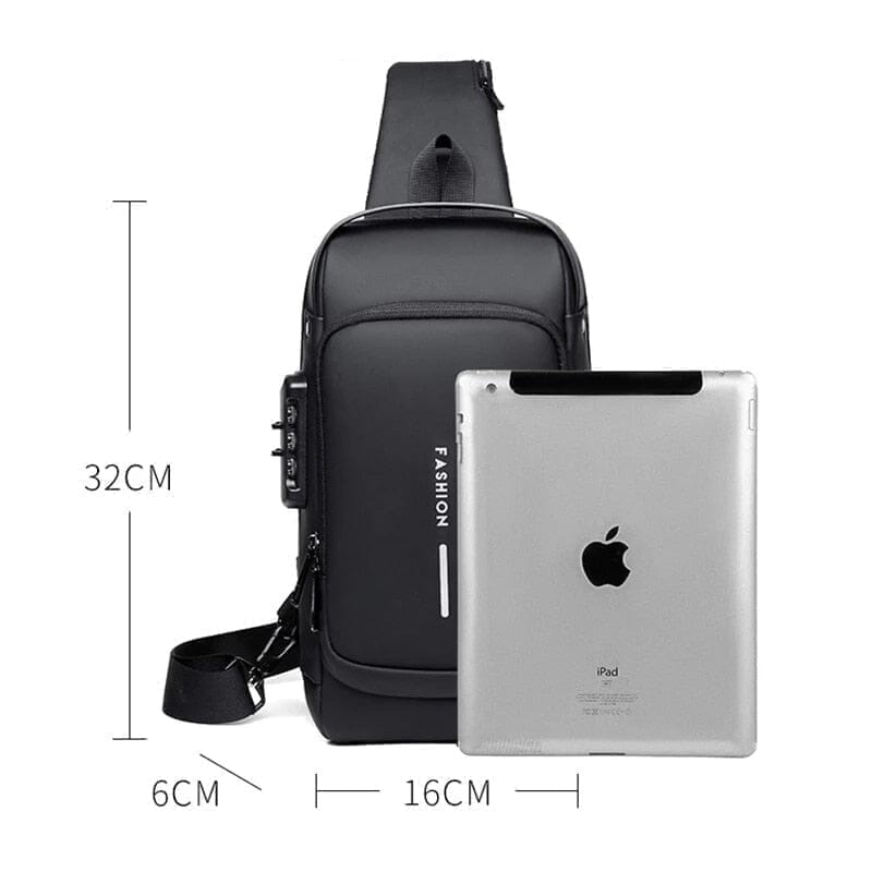 Mochila Anti Furto com Senha USB Slim Bag