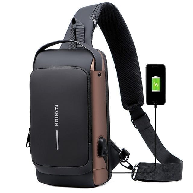 Mochila Anti Furto com Senha USB Slim Bag